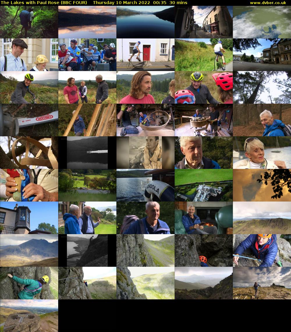 The Lakes with Paul Rose (BBC FOUR) Thursday 10 March 2022 00:35 - 01:05