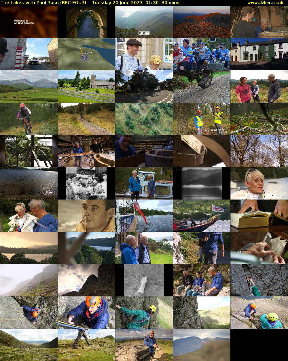 The Lakes with Paul Rose (BBC FOUR) Tuesday 20 June 2023 01:30 - 02:00