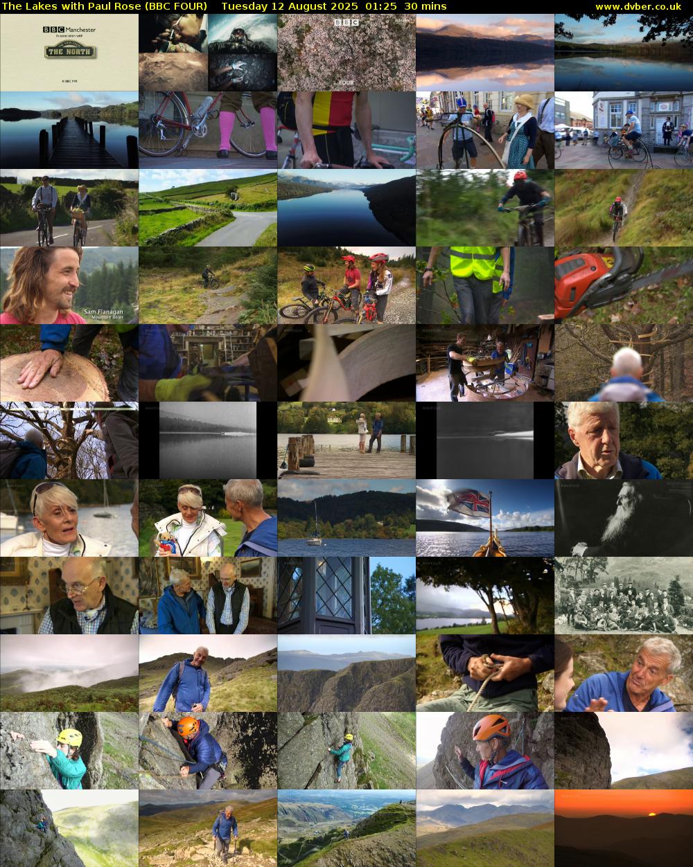 The Lakes with Paul Rose (BBC FOUR) Tuesday 12 August 2025 01:25 - 01:55