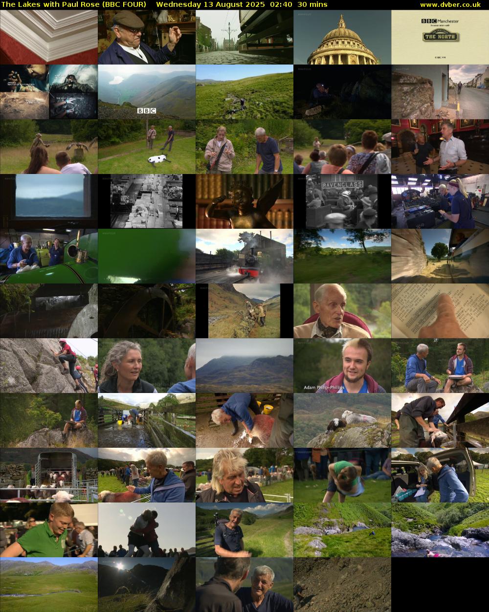 The Lakes with Paul Rose (BBC FOUR) Wednesday 13 August 2025 02:40 - 03:10