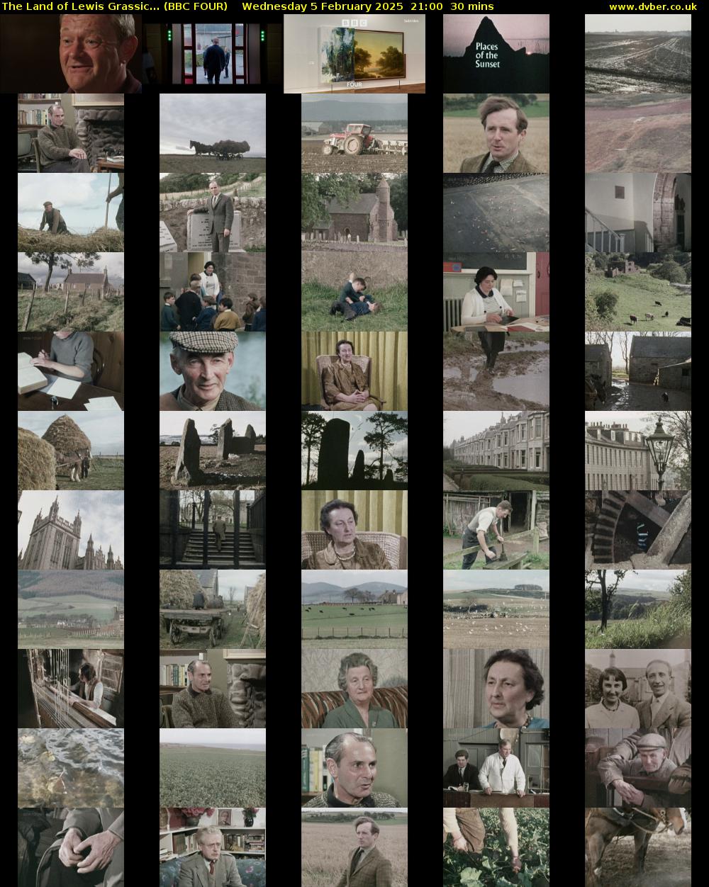 The Land of Lewis Grassic... (BBC FOUR) Wednesday 5 February 2025 21:00 - 21:30