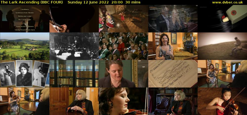 The Lark Ascending (BBC FOUR) Sunday 12 June 2022 20:00 - 20:30