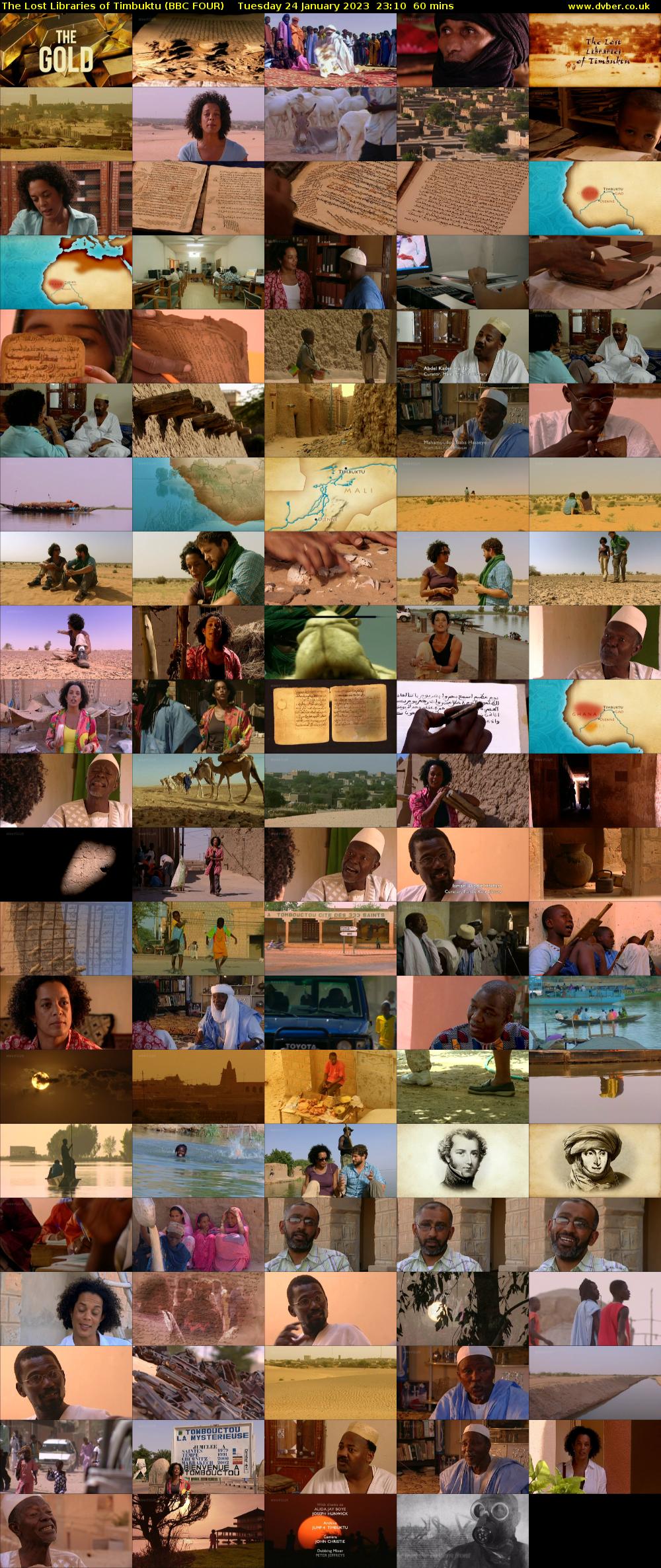 The Lost Libraries of Timbuktu (BBC FOUR) Tuesday 24 January 2023 23:10 - 00:10