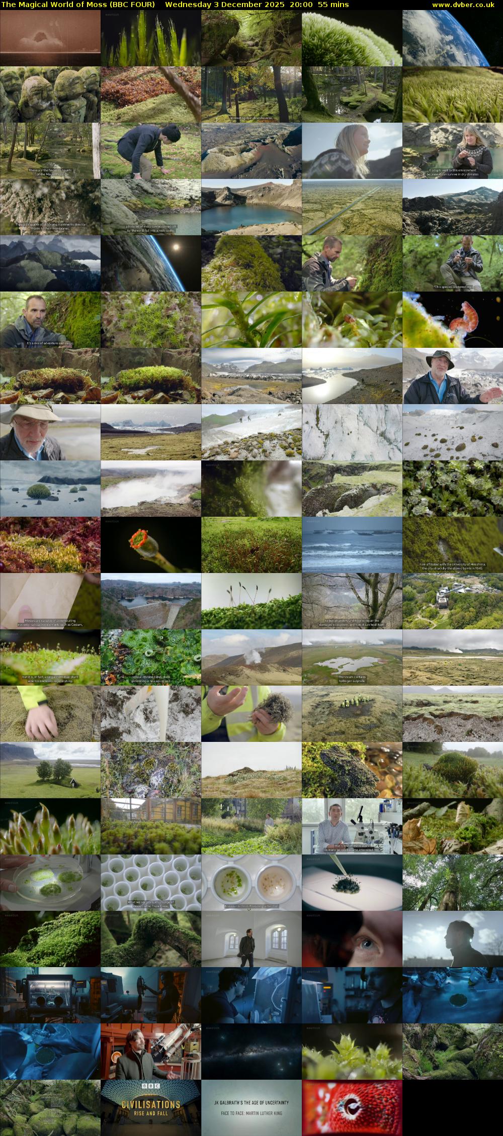 The Magical World of Moss (BBC FOUR) Wednesday 3 December 2025 20:00 - 20:55