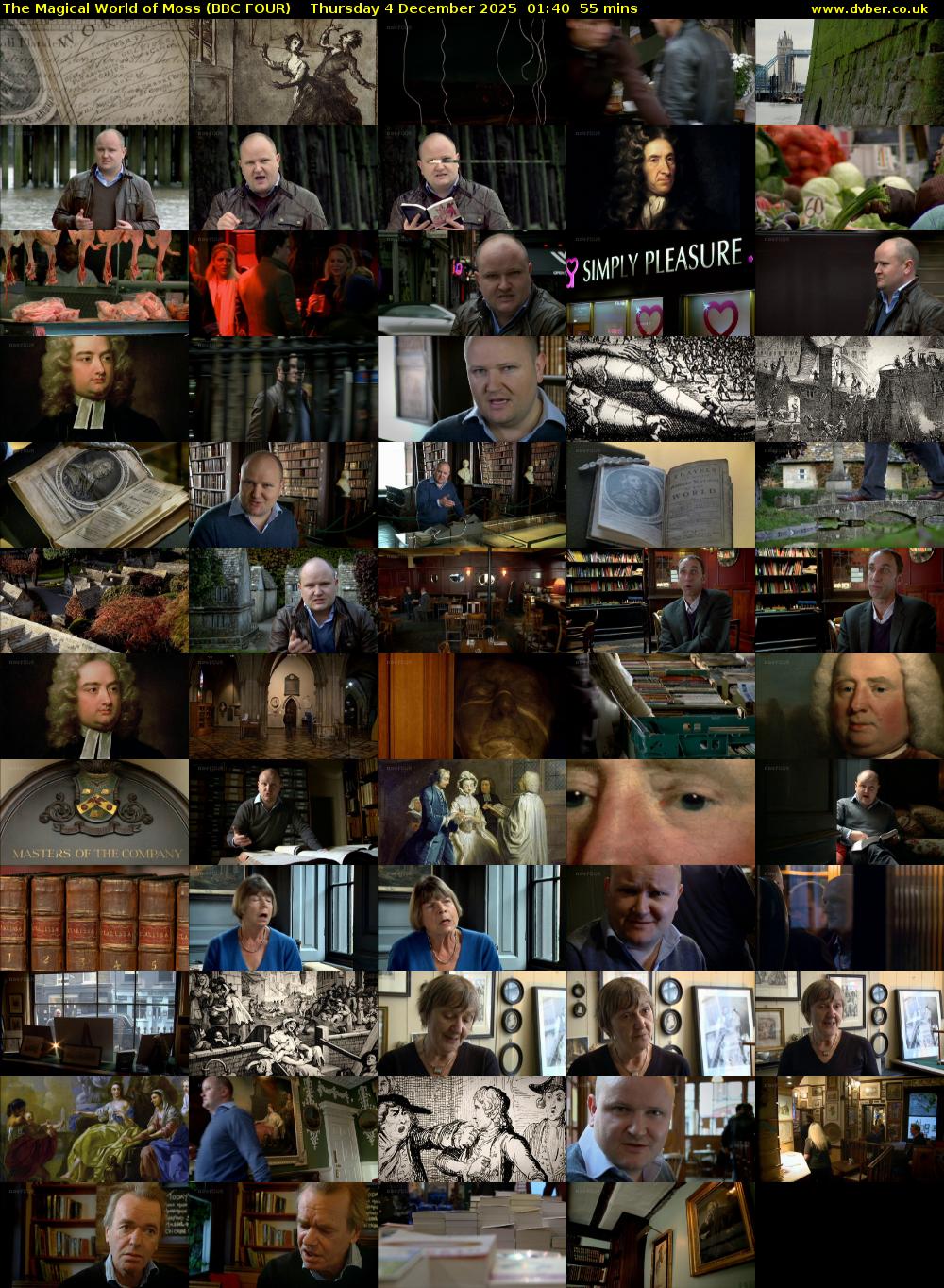 The Magical World of Moss (BBC FOUR) Thursday 4 December 2025 01:40 - 02:35