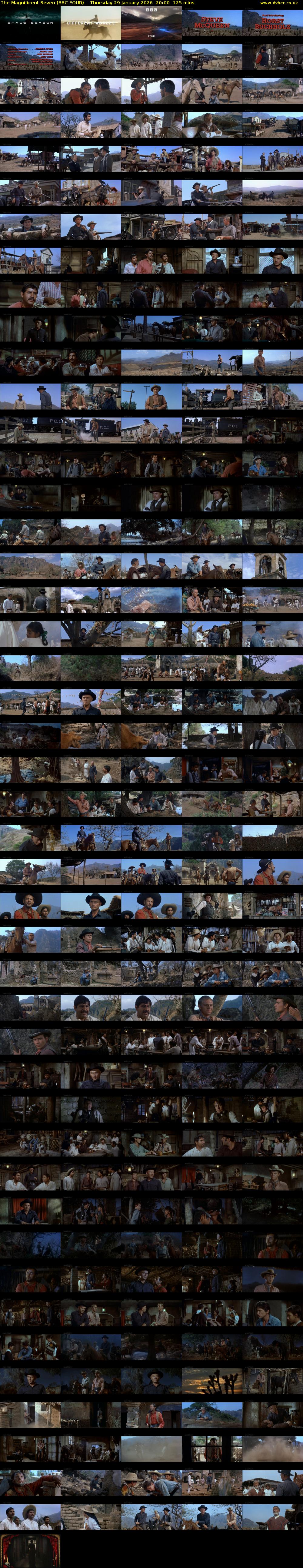 The Magnificent Seven (BBC FOUR) Thursday 29 January 2026 20:00 - 22:05