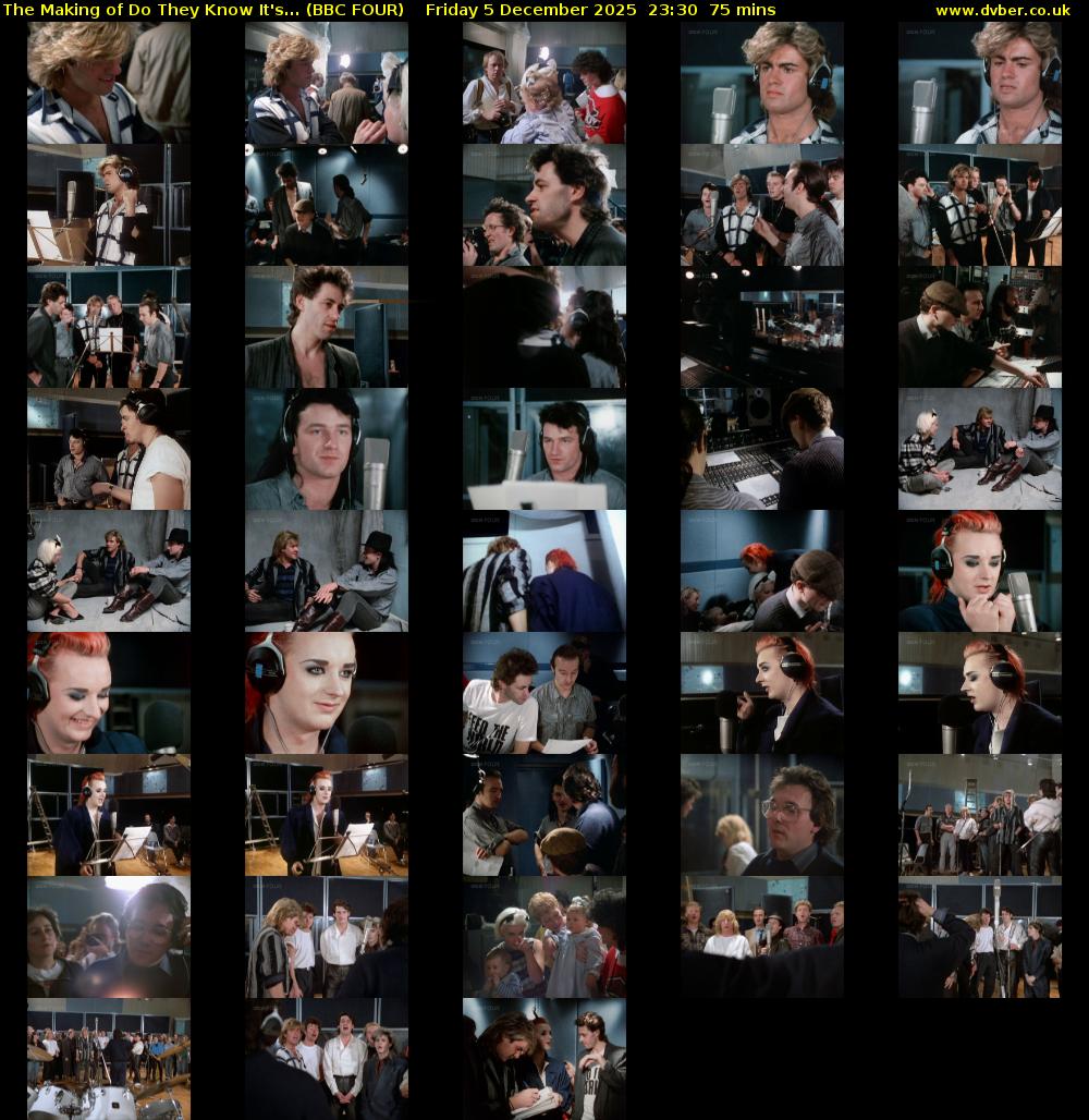 The Making of Do They Know It's... (BBC FOUR) Friday 5 December 2025 23:30 - 00:45
