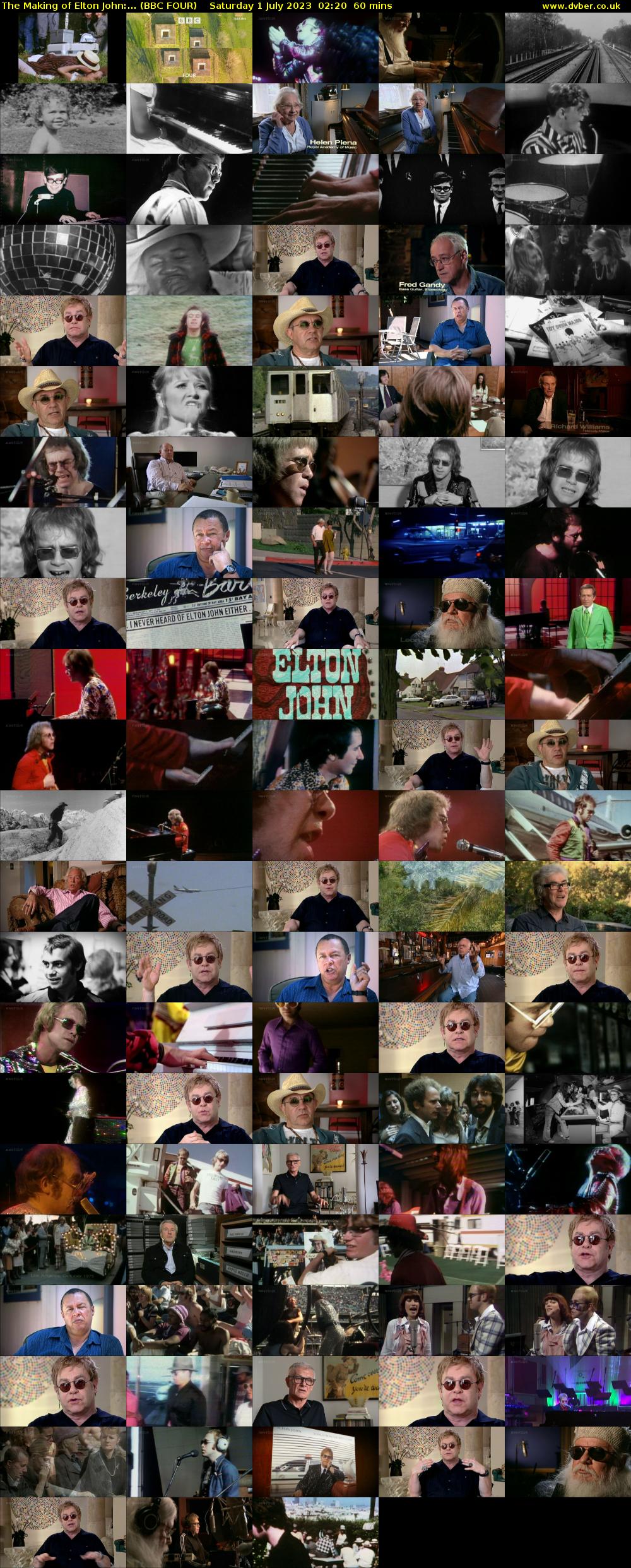 The Making of Elton John:... (BBC FOUR) Saturday 1 July 2023 02:20 - 03:20