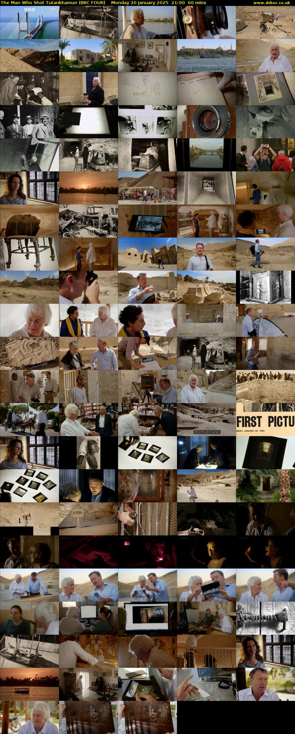 The Man Who Shot Tutankhamun (BBC FOUR) Monday 20 January 2025 21:00 - 22:00
