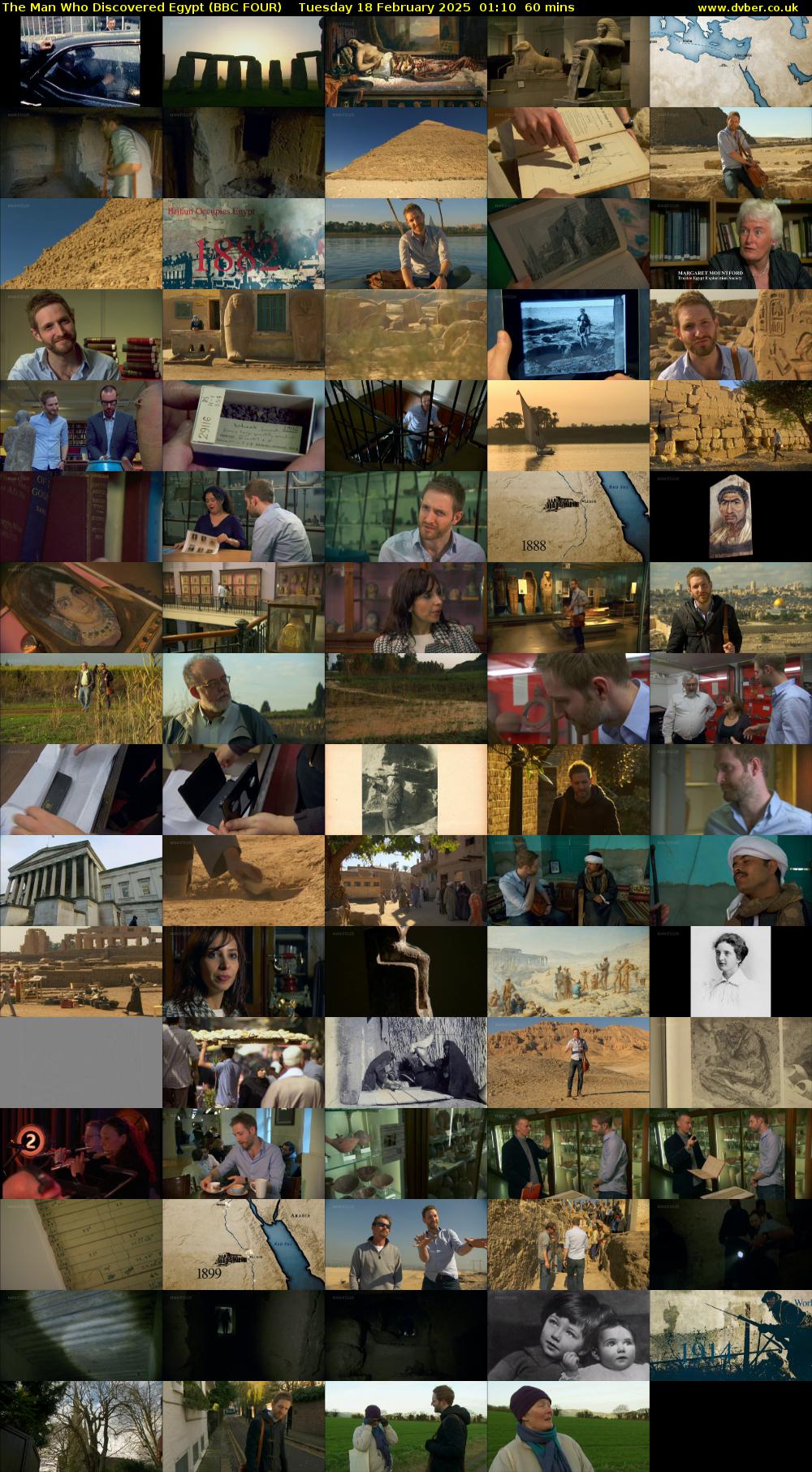 The Man who Discovered Egypt (BBC FOUR) Tuesday 18 February 2025 01:10 - 02:10