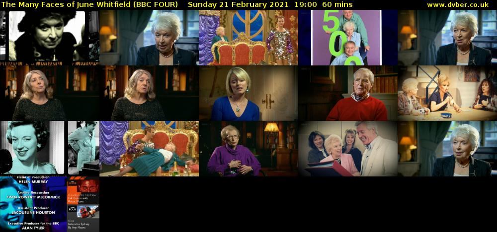The Many Faces of June Whitfield (BBC FOUR) Sunday 21 February 2021 19:00 - 20:00
