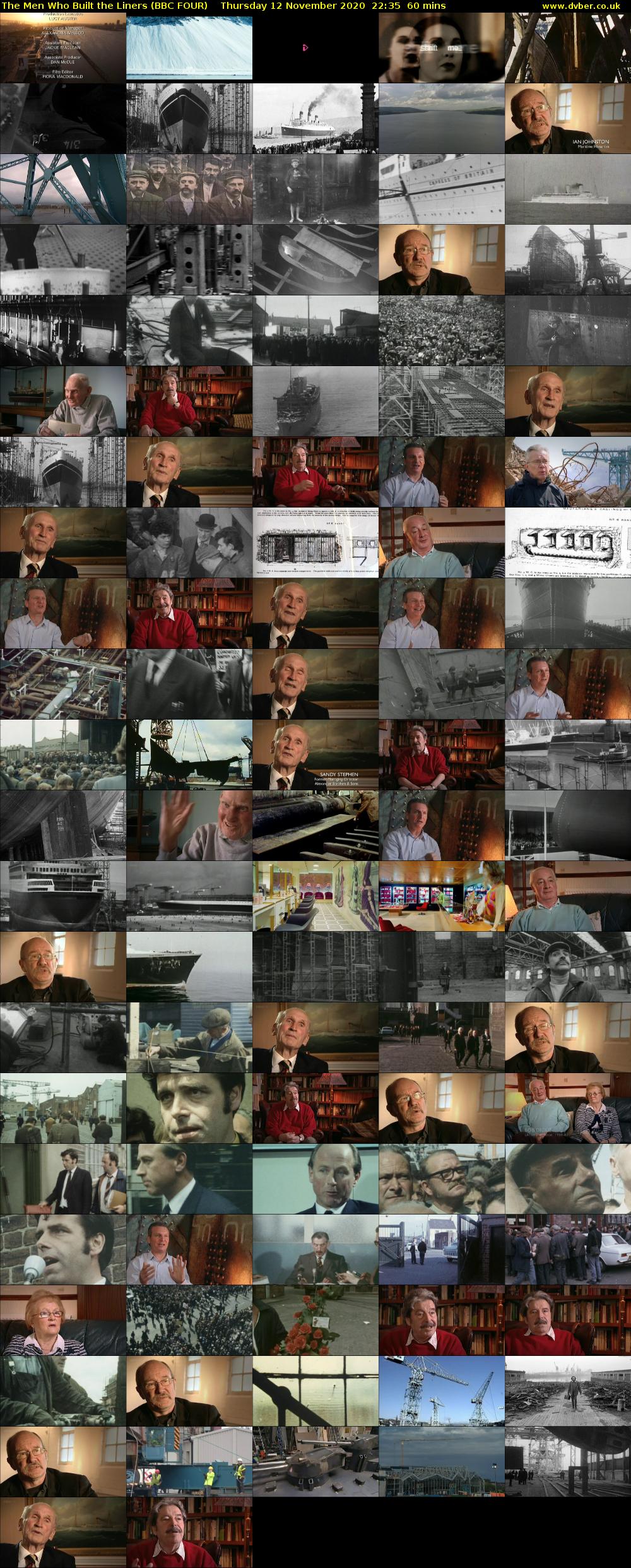 The Men Who Built the Liners (BBC FOUR) Thursday 12 November 2020 22:35 - 23:35