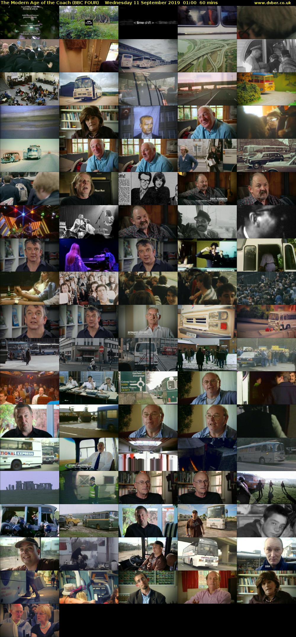 The Modern Age of the Coach (BBC FOUR) Wednesday 11 September 2019 01:00 - 02:00