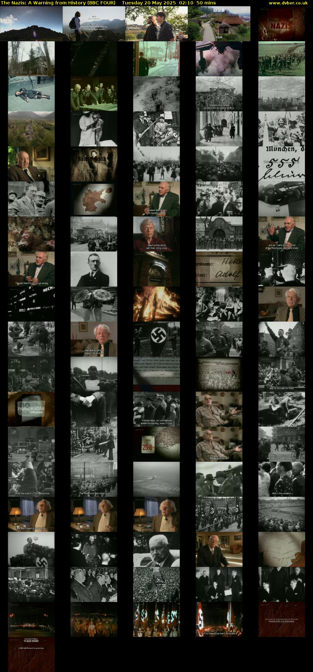 The Nazis: A Warning from History (BBC FOUR) Tuesday 20 May 2025 02:10 - 03:00