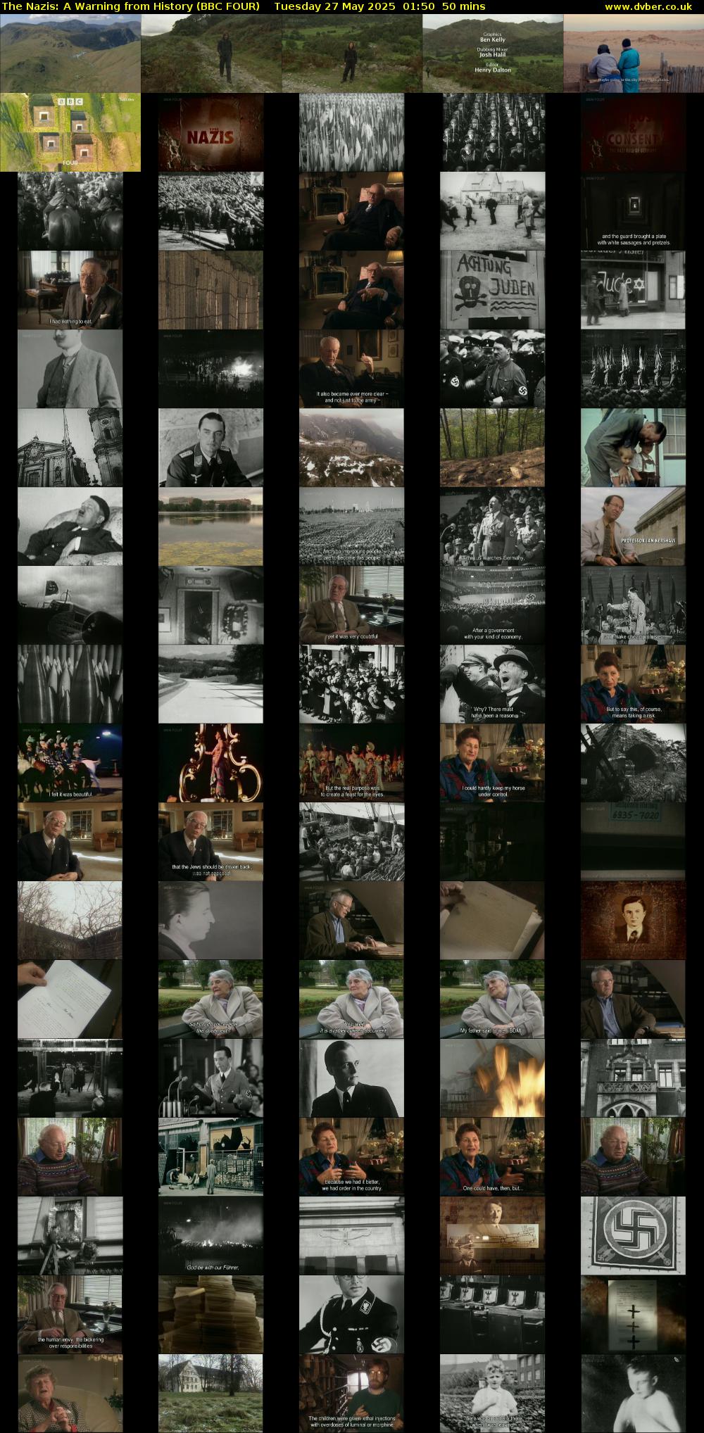 The Nazis: A Warning from History (BBC FOUR) Tuesday 27 May 2025 01:50 - 02:40
