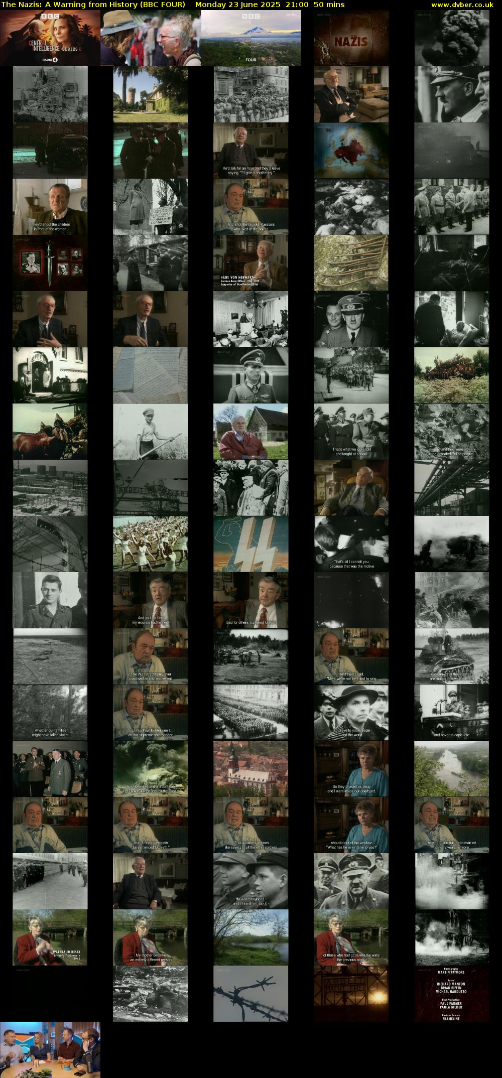 The Nazis: A Warning from History (BBC FOUR) Monday 23 June 2025 21:00 - 21:50