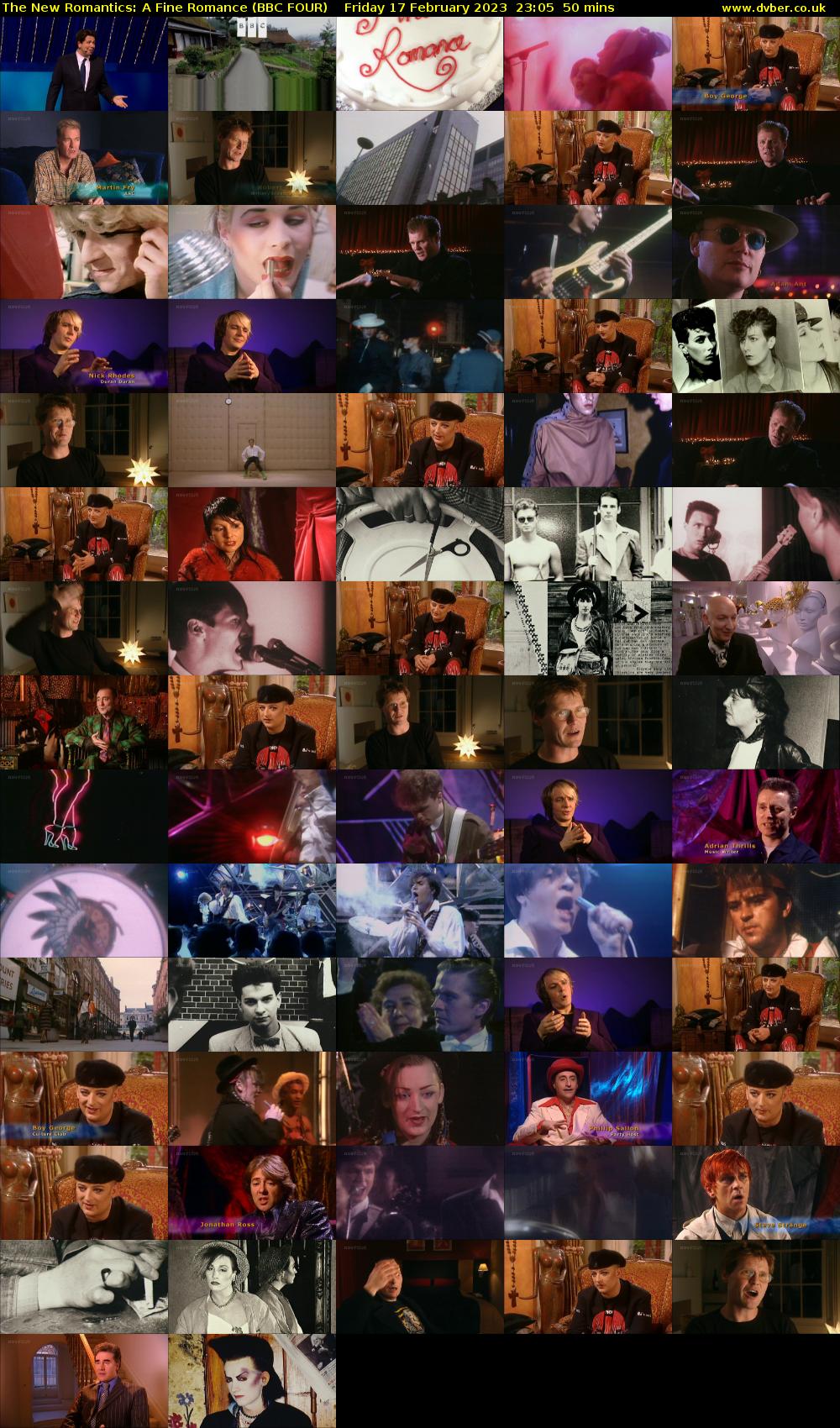 The New Romantics: A Fine Romance (BBC FOUR) Friday 17 February 2023 23:05 - 23:55