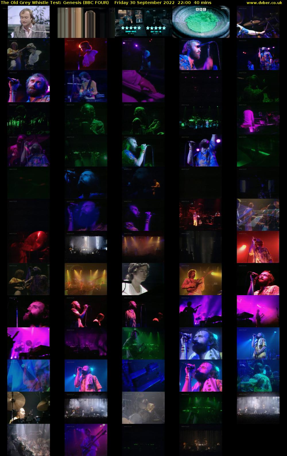 The Old Grey Whistle Test: Genesis (BBC FOUR) Friday 30 September 2022 22:00 - 22:40