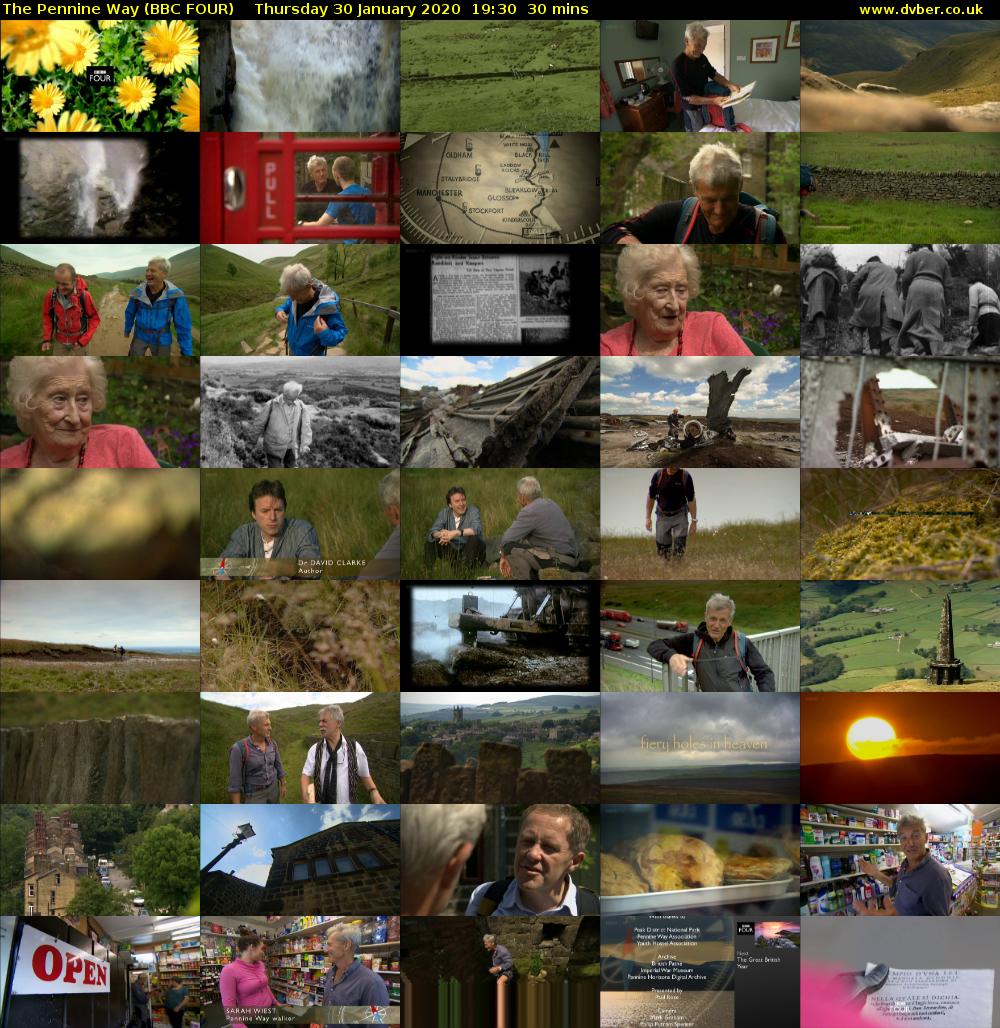 The Pennine Way (BBC FOUR) Thursday 30 January 2020 19:30 - 20:00