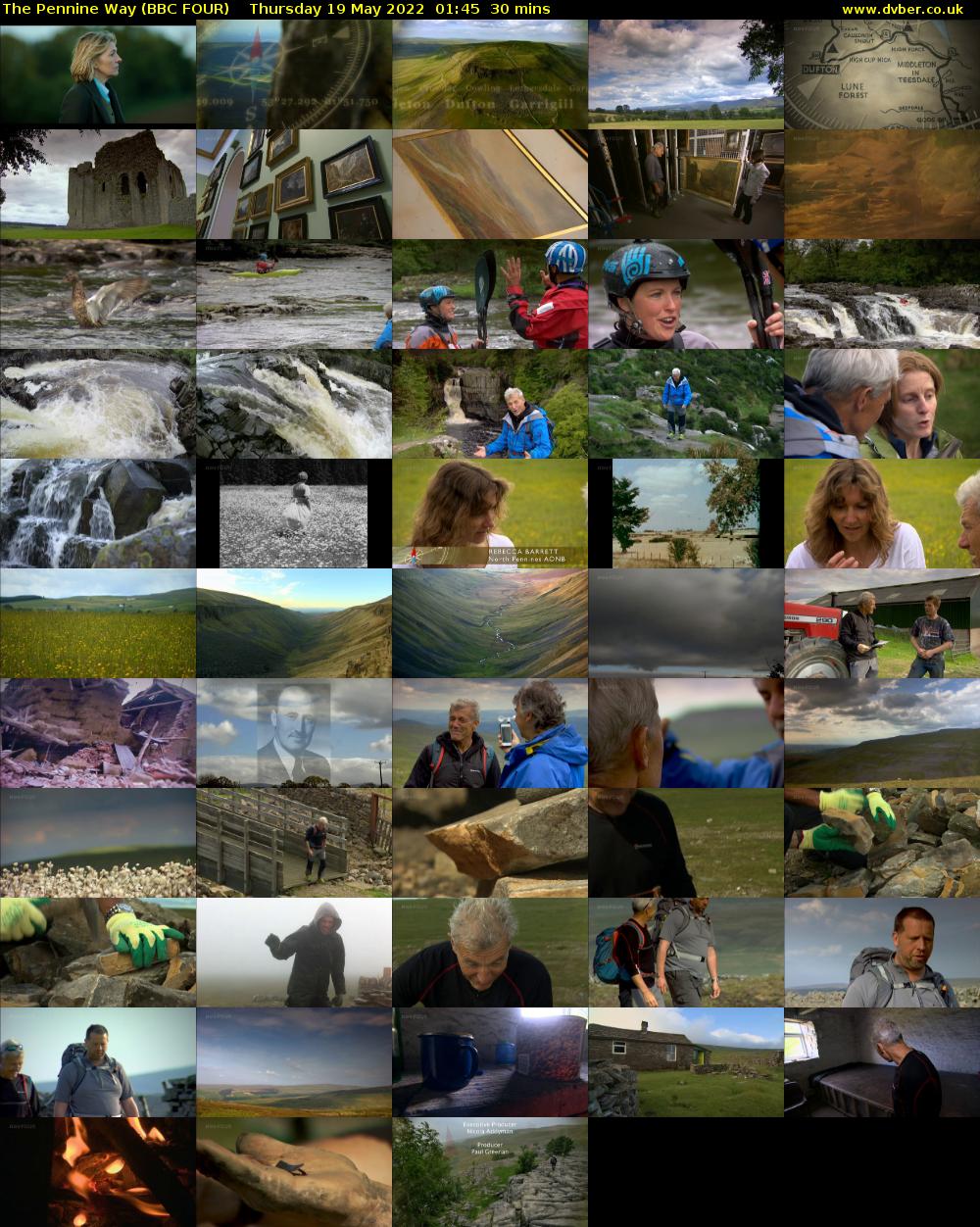 The Pennine Way (BBC FOUR) Thursday 19 May 2022 01:45 - 02:15