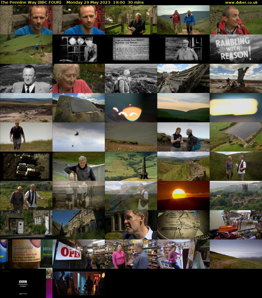 The Pennine Way (BBC FOUR) Monday 29 May 2023 19:00 - 19:30