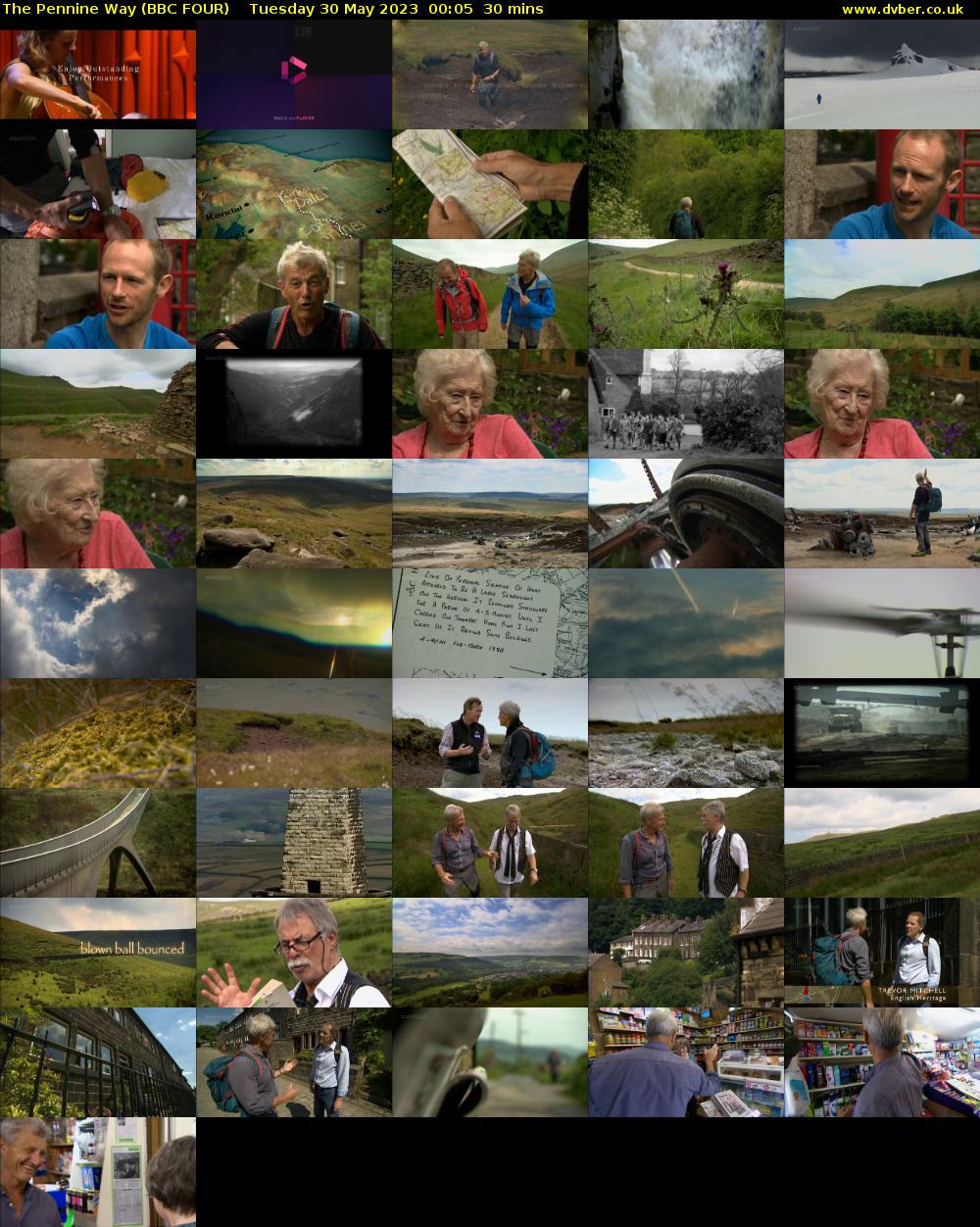The Pennine Way (BBC FOUR) Tuesday 30 May 2023 00:05 - 00:35