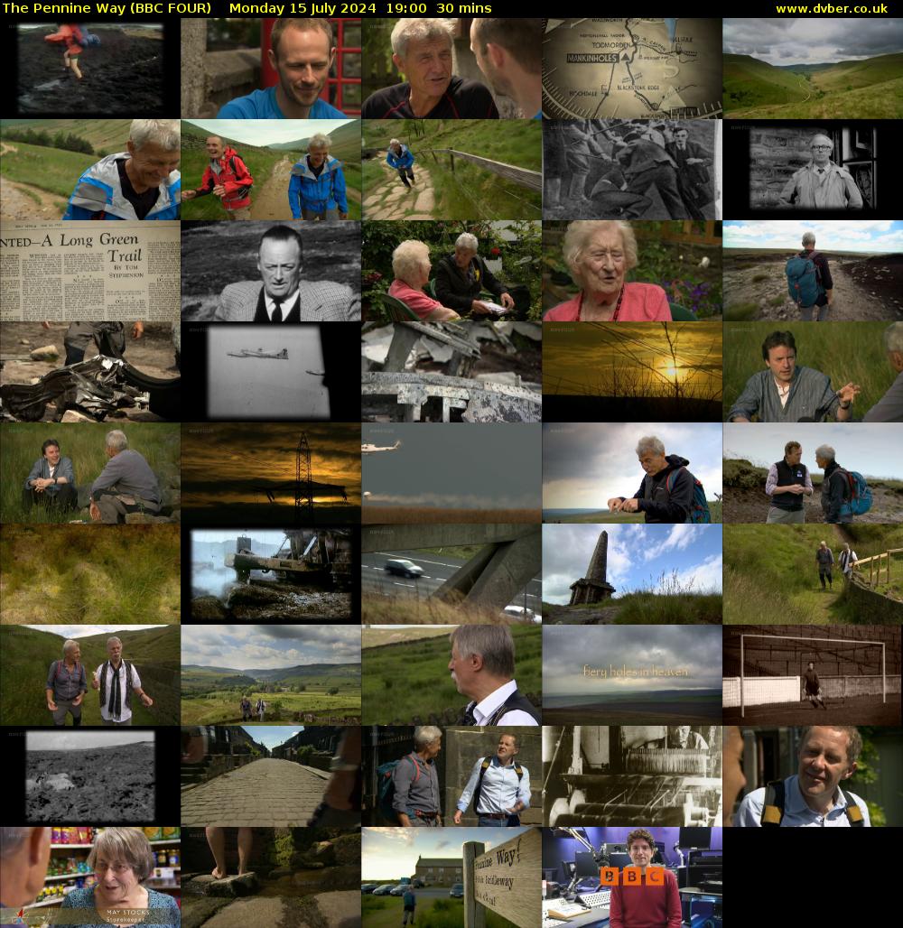 The Pennine Way (BBC FOUR) Monday 15 July 2024 19:00 - 19:30