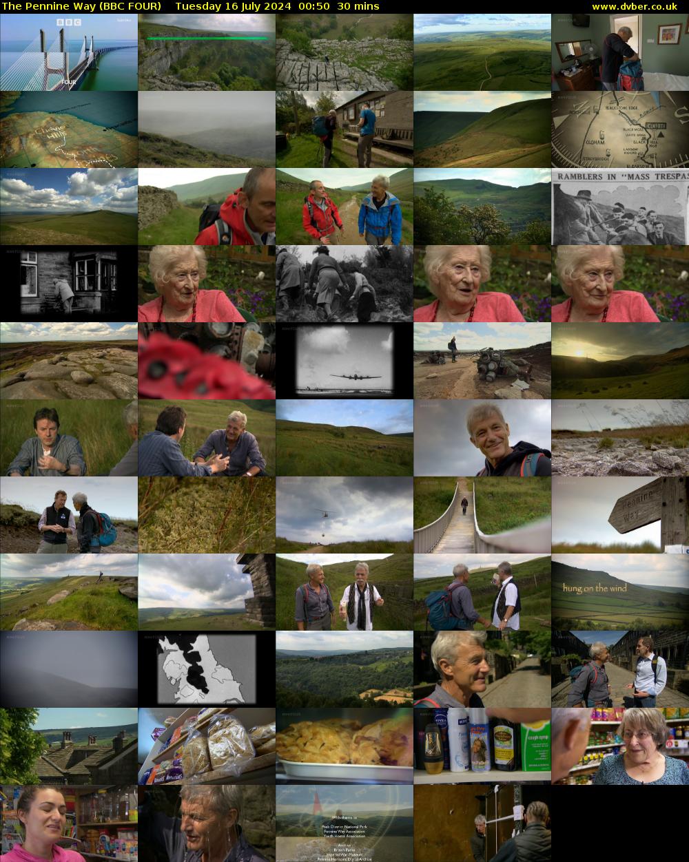 The Pennine Way (BBC FOUR) Tuesday 16 July 2024 00:50 - 01:20