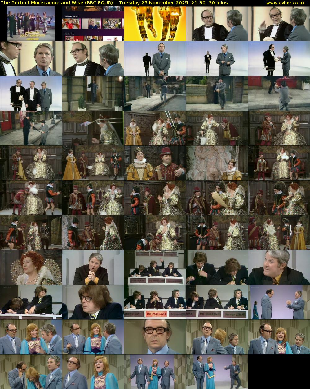 The Perfect Morecambe and Wise (BBC FOUR) Tuesday 25 November 2025 21:30 - 22:00