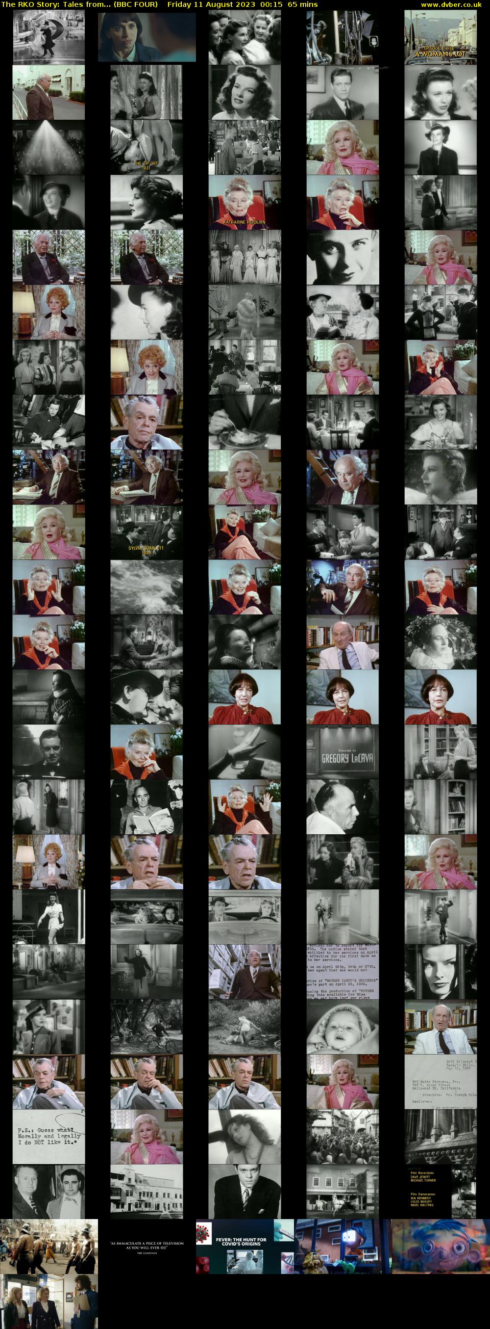 The RKO Story: Tales from... (BBC FOUR) Friday 11 August 2023 00:15 - 01:20