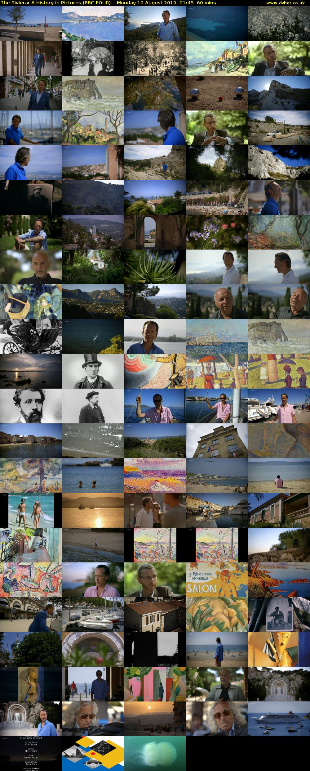 The Riviera: A History in Pictures (BBC FOUR) Monday 19 August 2019 01:45 - 02:45