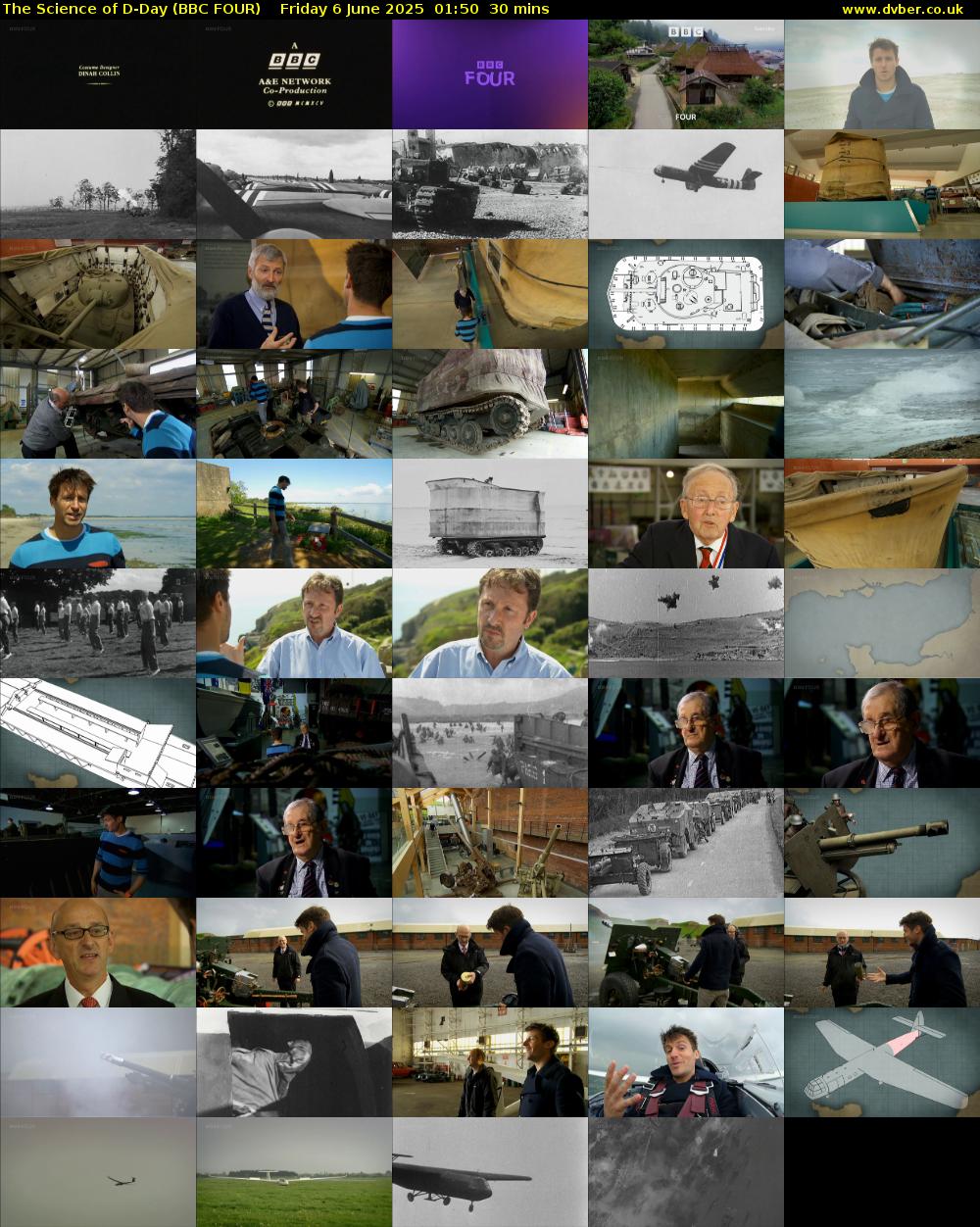 The Science of D-Day (BBC FOUR) Friday 6 June 2025 01:50 - 02:20