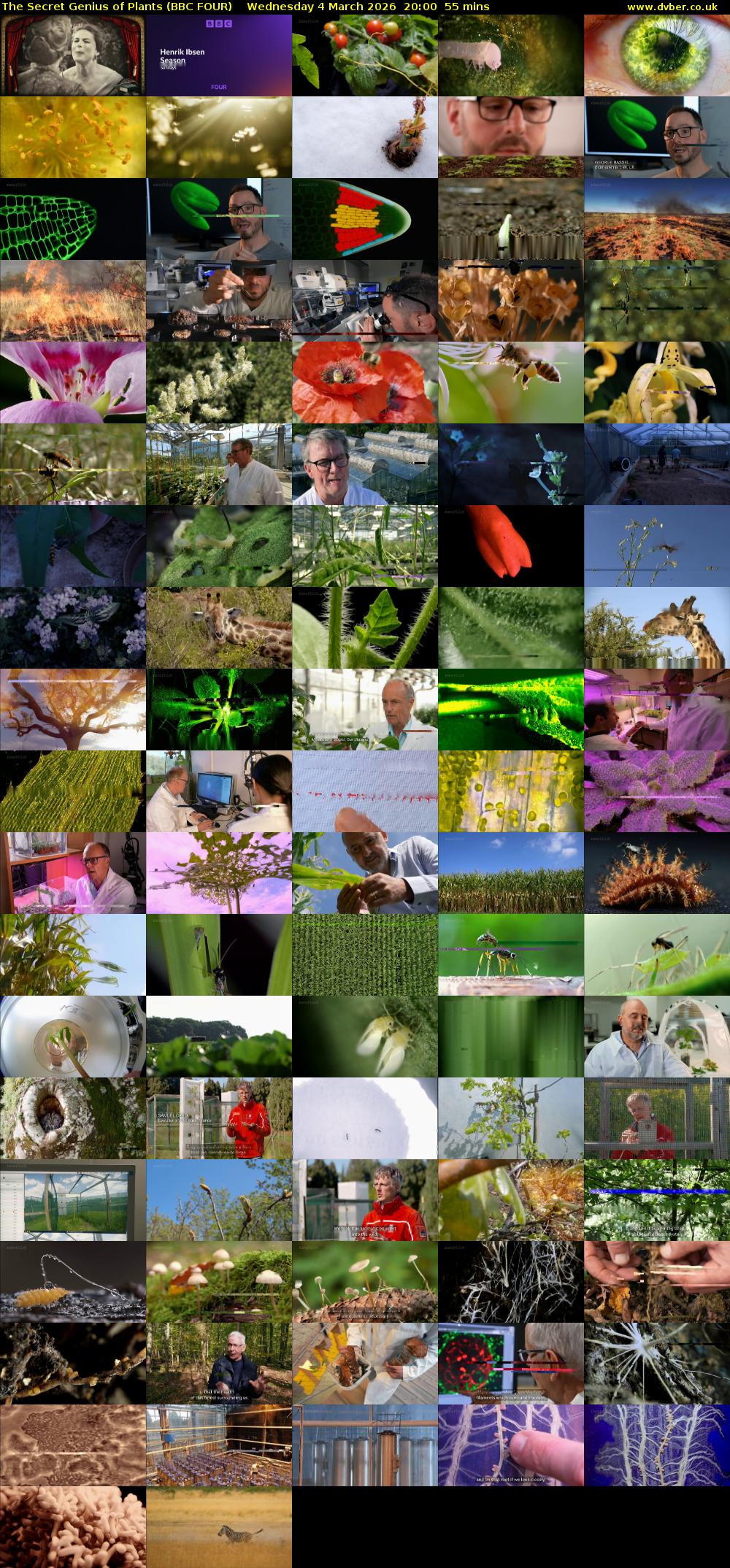 The Secret Genius of Plants (BBC FOUR) Wednesday 4 March 2026 20:00 - 20:55