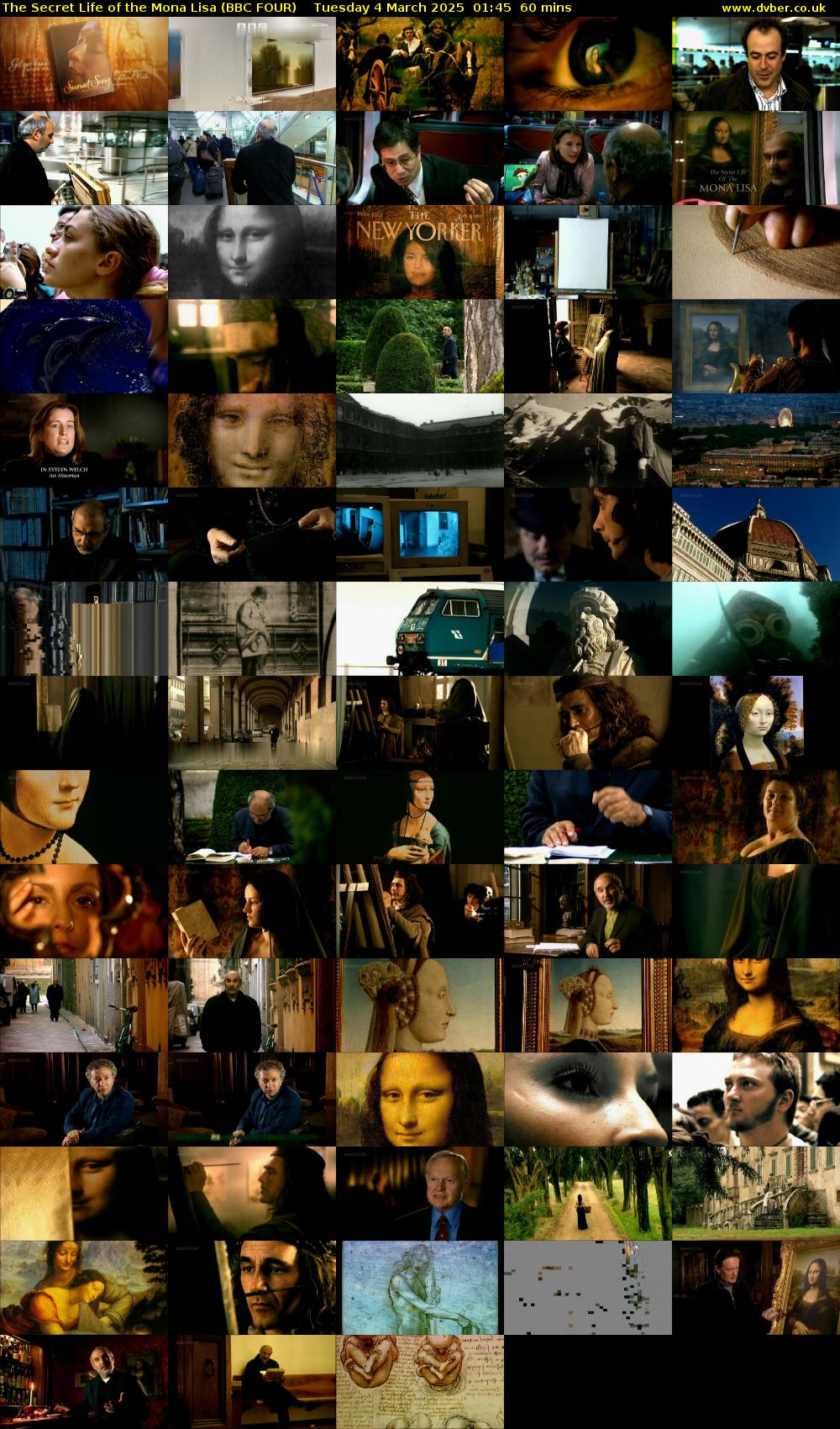 The Secret Life of the Mona Lisa (BBC FOUR) Tuesday 4 March 2025 01:45 - 02:45