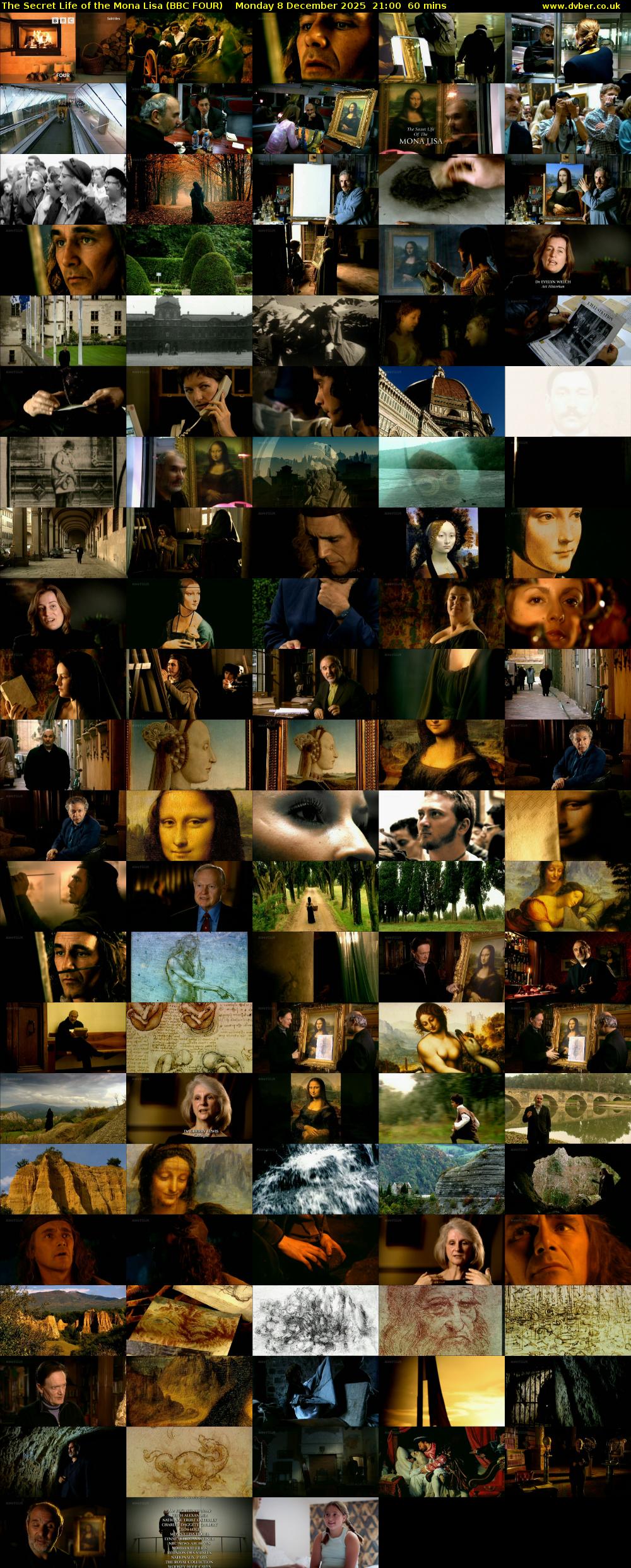 The Secret Life of the Mona Lisa (BBC FOUR) Monday 8 December 2025 21:00 - 22:00