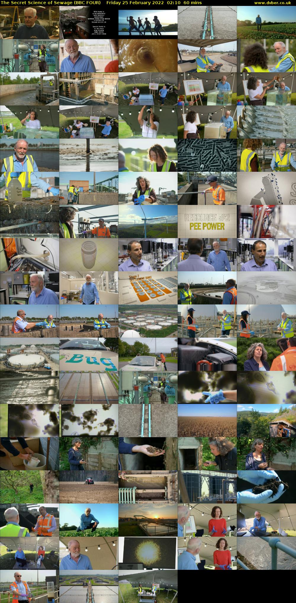 The Secret Science of Sewage (BBC FOUR) Friday 25 February 2022 02:10 - 03:10