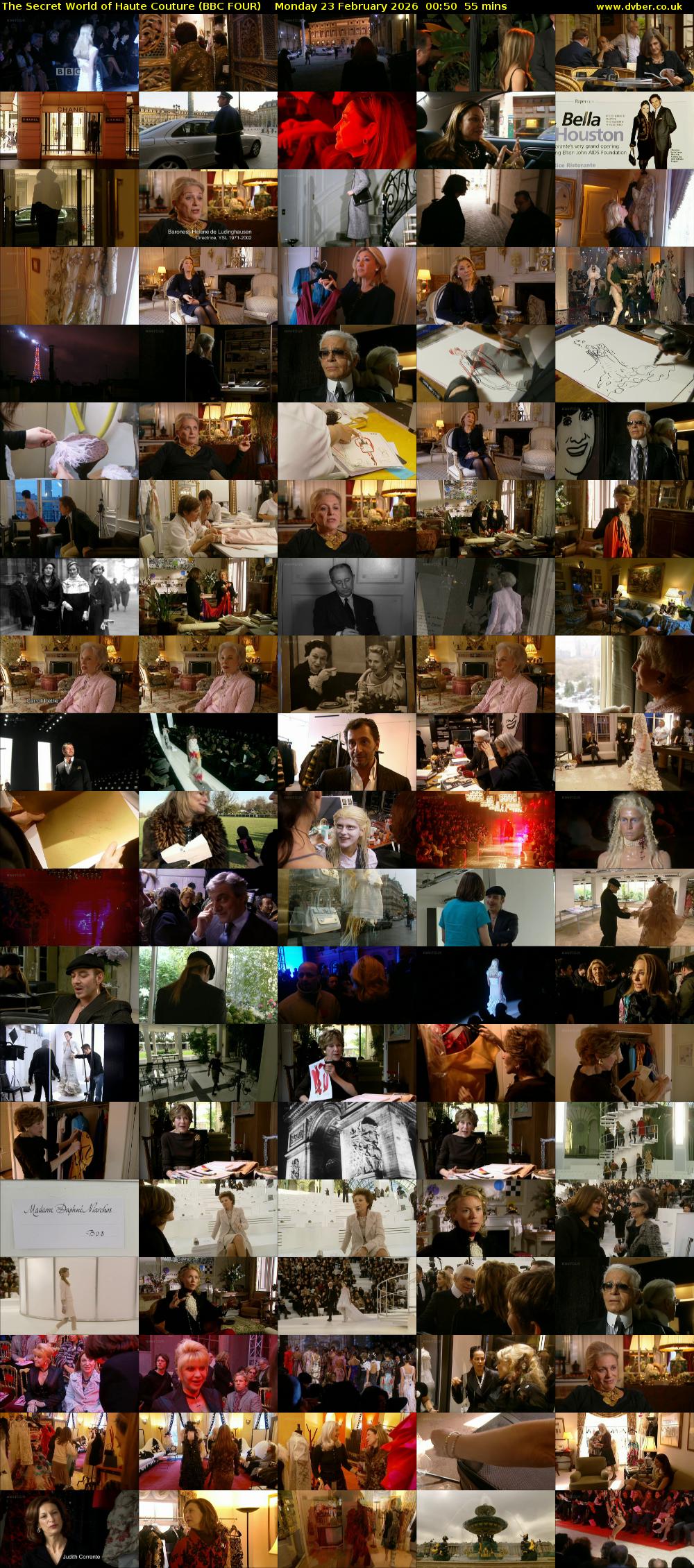 The Secret World of Haute Couture (BBC FOUR) Monday 23 February 2026 00:50 - 01:45