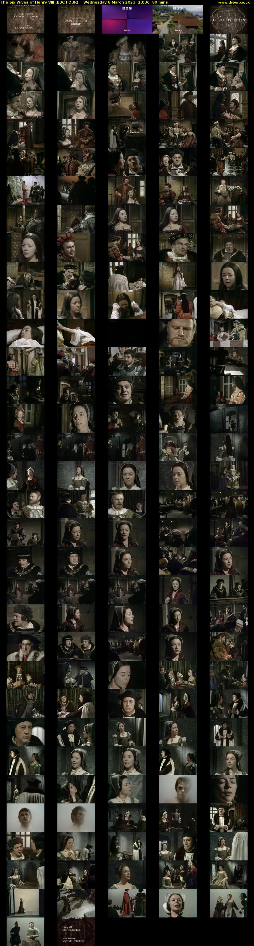 The Six Wives of Henry VIII (BBC FOUR) Wednesday 8 March 2023 23:30 - 01:00