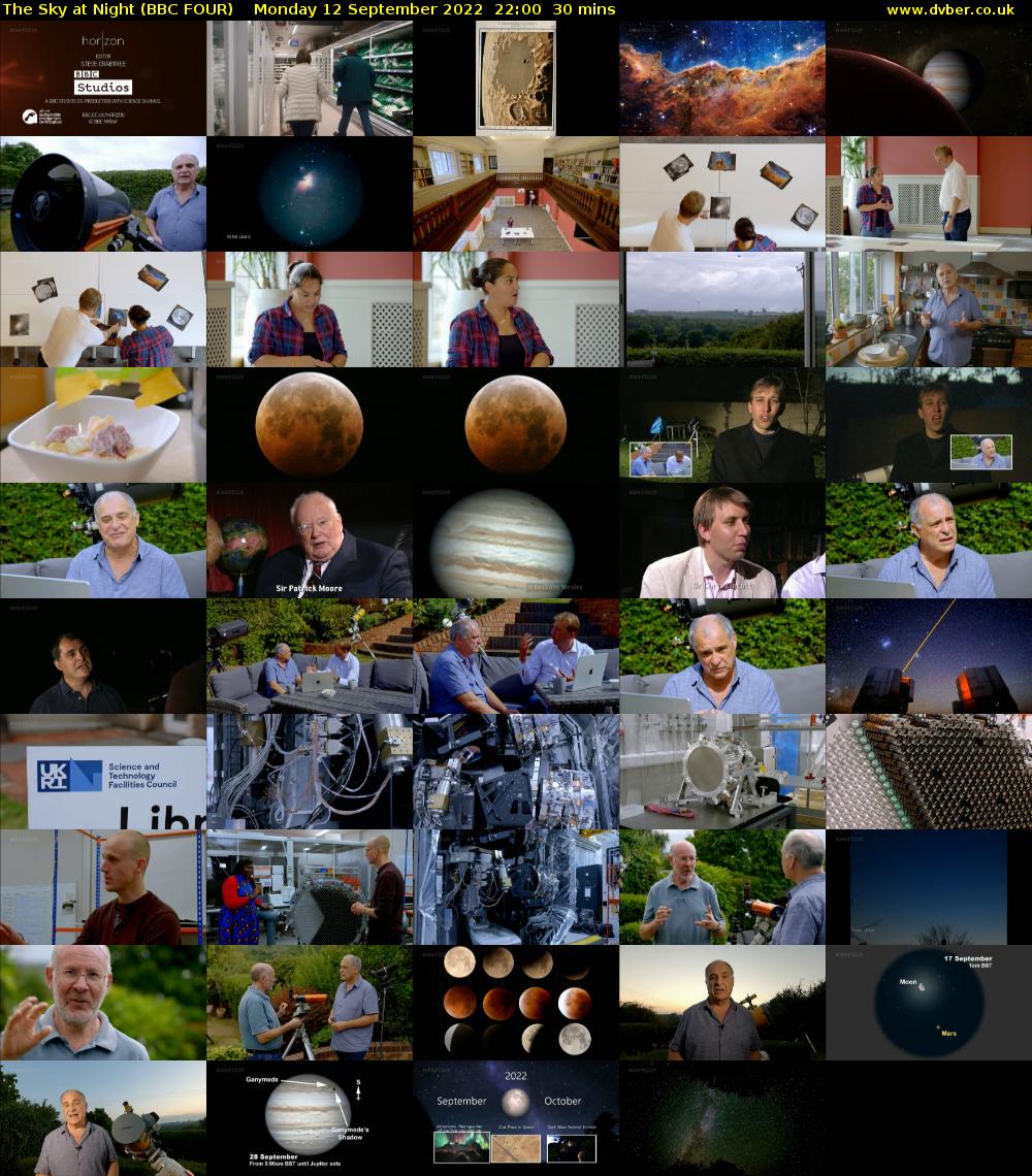 The Sky at Night (BBC FOUR) Monday 12 September 2022 22:00 - 22:30