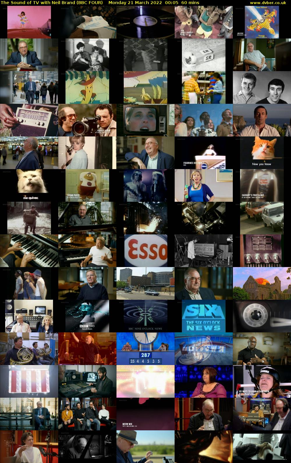 The Sound of TV with Neil Brand (BBC FOUR) Monday 21 March 2022 00:05 - 01:05