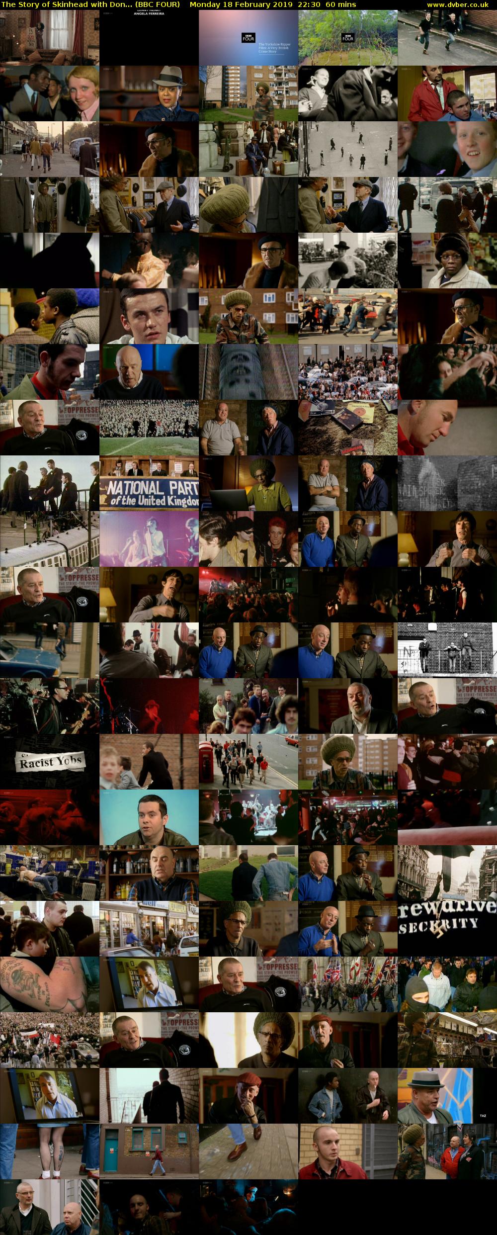 The Story of Skinhead with Don... (BBC FOUR) Monday 18 February 2019 22:30 - 23:30