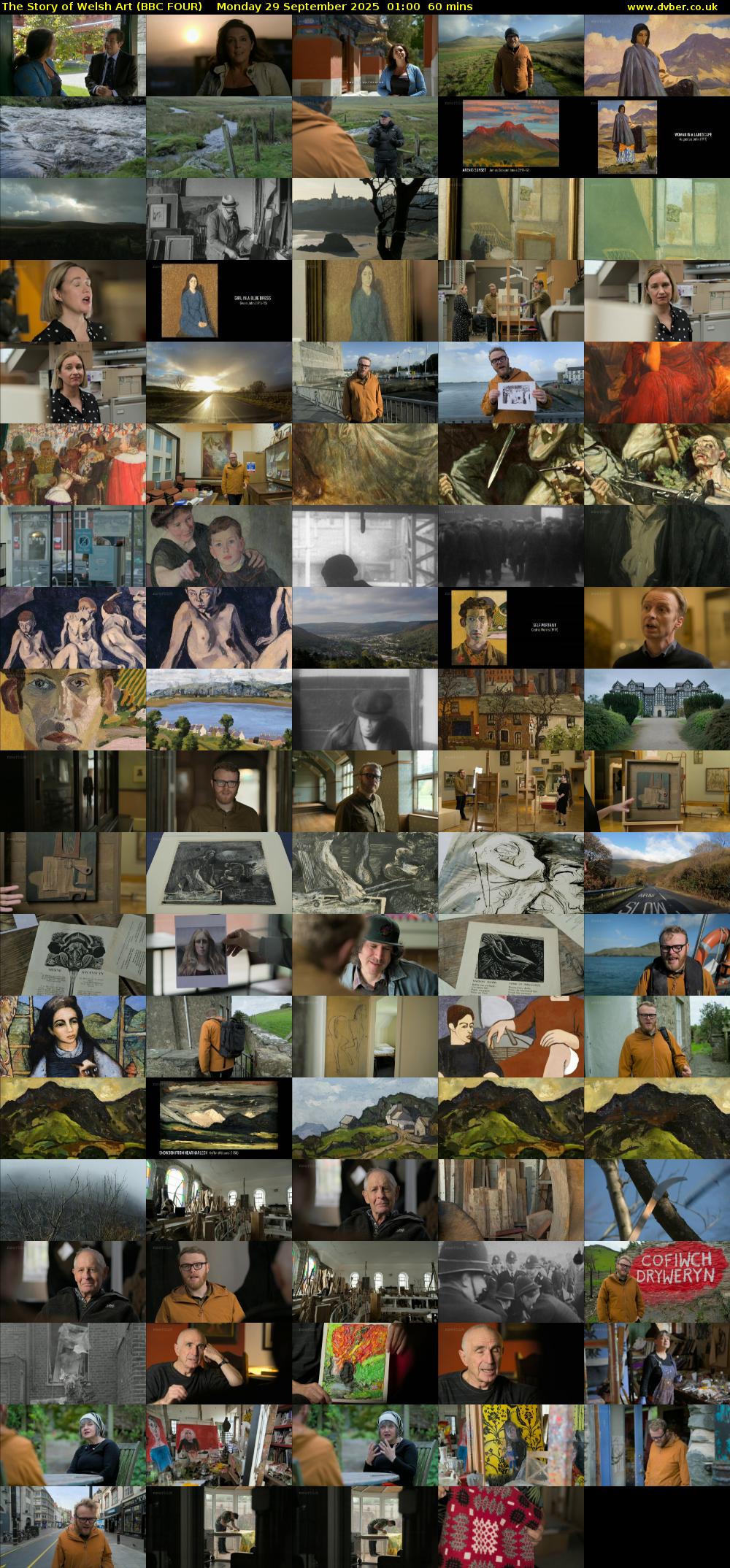 The Story of Welsh Art (BBC FOUR) Monday 29 September 2025 01:00 - 02:00