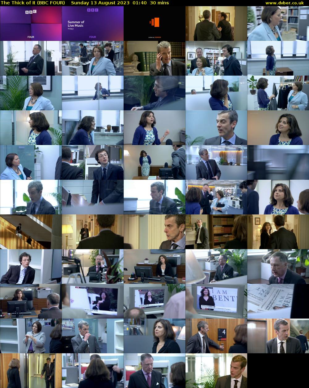 The Thick of It (BBC FOUR) Sunday 13 August 2023 01:40 - 02:10