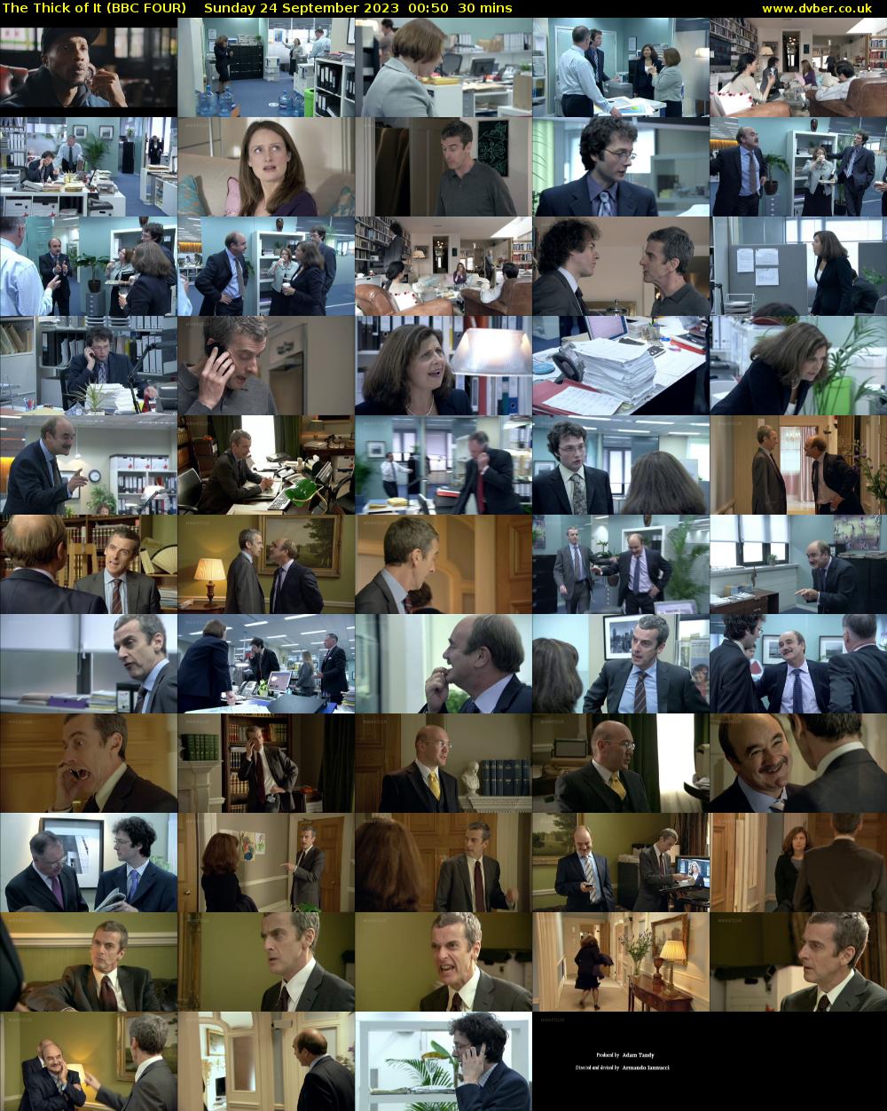 The Thick of It (BBC FOUR) Sunday 24 September 2023 00:50 - 01:20