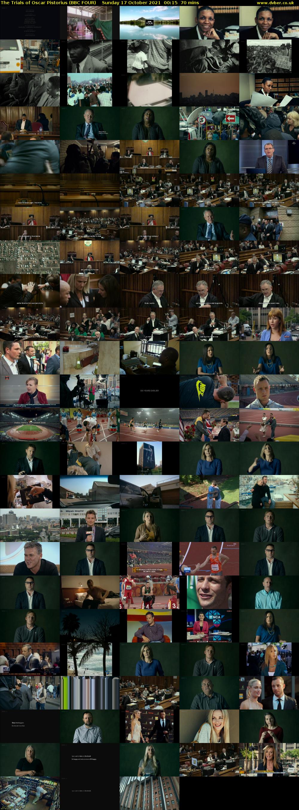 The Trials of Oscar Pistorius (BBC FOUR) Sunday 17 October 2021 00:15 - 01:25