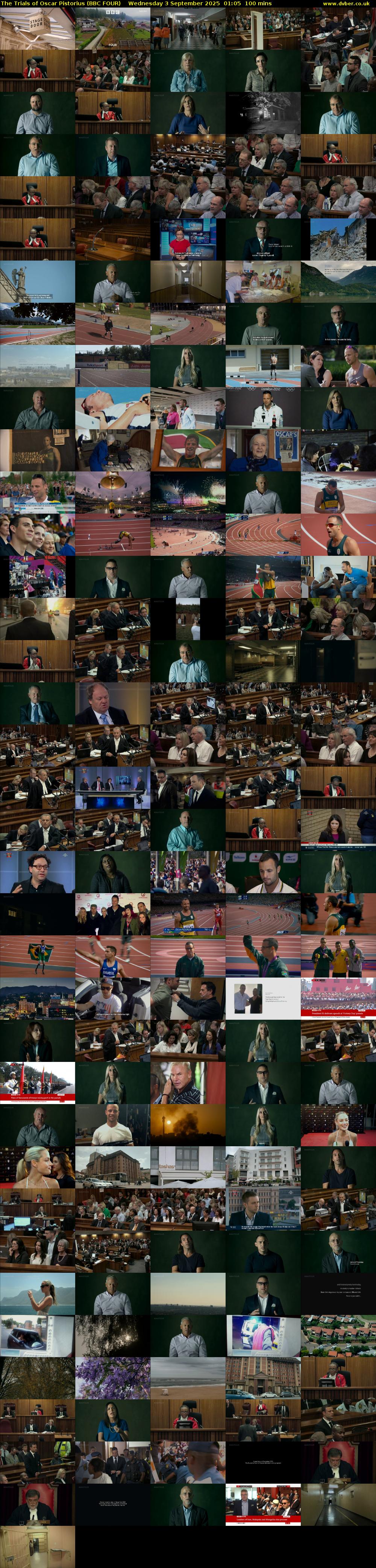 The Trials of Oscar Pistorius (BBC FOUR) Wednesday 3 September 2025 01:05 - 02:45
