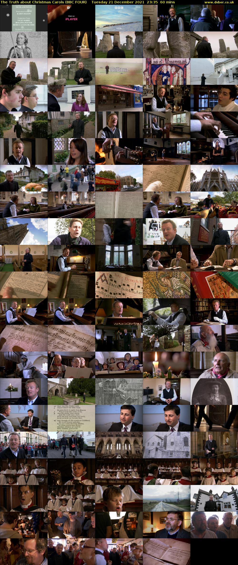 The Truth About Christmas Carols (BBC FOUR) Tuesday 21 December 2021 23:35 - 00:35