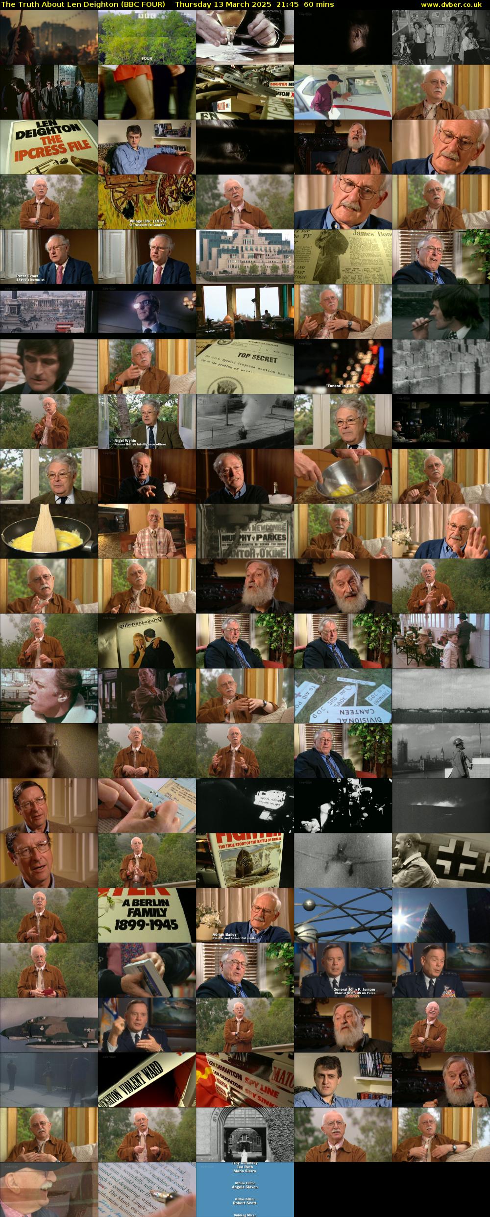 The Truth About Len Deighton (BBC FOUR) Thursday 13 March 2025 21:45 - 22:45