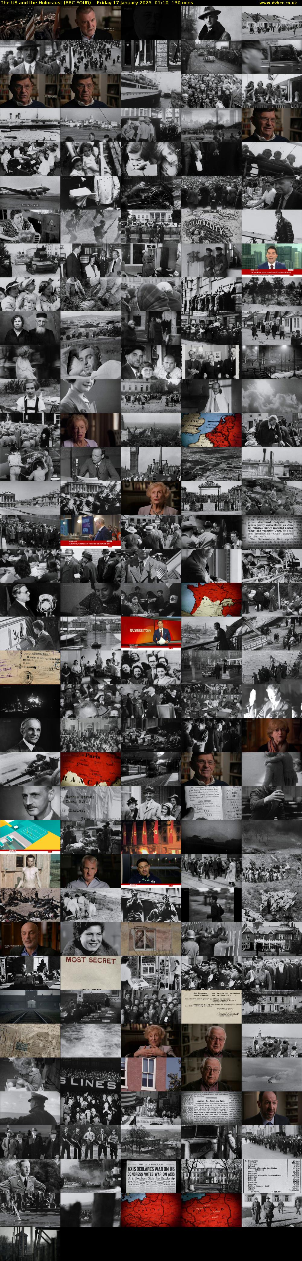 The US and the Holocaust (BBC FOUR) Friday 17 January 2025 01:10 - 03:20