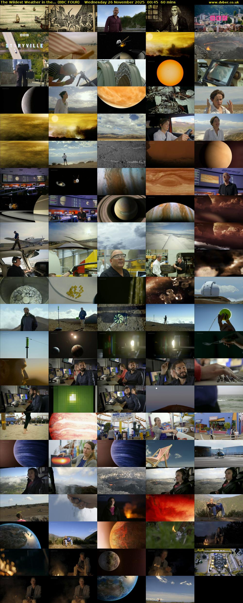 The Wildest Weather in the... (BBC FOUR) Wednesday 26 November 2025 00:45 - 01:45